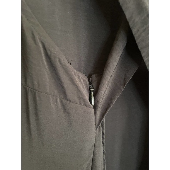 H&M Women’s Solid Black Dress High Slit Sleeveless Medium New With Tags - Picture 8 of 10